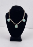 Navajo Sterling Silver Turquoise Necklace