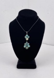 Ella Peter Navajo Sterling Turquoise Necklace