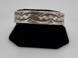 M.C. Tsasie Navajo Sterling Silver Bracelet