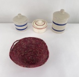 Roseville T.G. Green Kitchen Pottery Lot