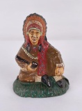 Cast Iron Indian Chief Still Bank