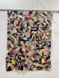 Antique Folk Art Crazy Quilt Top