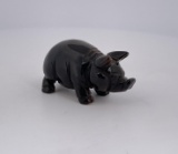 Zuni Indian Carved Tigers Eye Pig Fetish