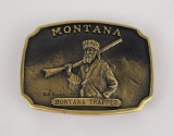 Bob Scriver Montana Trapper Belt Buckle