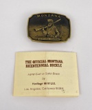 Bob Scriver Montana Trapper Belt Buckle