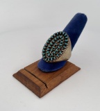 Zuni Petit Point Turquoise Sterling Ring