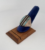 Zuni Sterling Silver Inlaid Ring