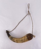Antique Scrimshawed Powder Horn
