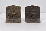Antique Bronze Ship Bookends