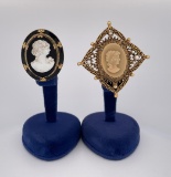 Costume Jewelry Cameo Brooches