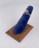 Navajo Sterling Silver Turquoise Coral Ring