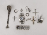 Group of Sterling Silver Jewelry and Findings