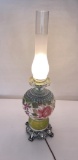 Painted Glass Gone with the Wind Lamp Base