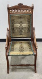 Victorian Eastlake Folding Tapestry Chair