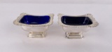 Antique English Silver Plate Salt Cellars