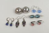 Group of Sterling Silver Earrings