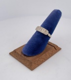 14k White Gold and Diamond Ring