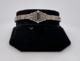 10k White Gold Yogo Sapphire Bracelet