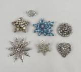 Collection of Vintage Rhinestone Brooches