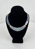 Taxco Mexico Inlaid Necklace