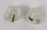 Green Tourmaline on Quartz