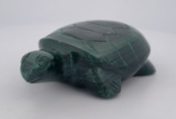 African Malachite Turtle Carving