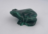African Malachite Frog Carving