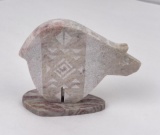 Richard Silver Navajo Indian Stone Bear Carving