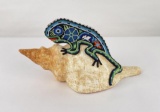 Mexican Huichol Beaded Iguana