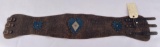 Antique Tooled Leather Cowboy Bronc Belt