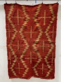 Transitional Spider Woman Navajo Rug Blanket