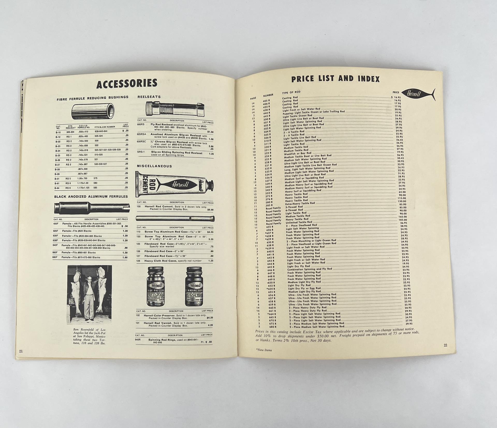 Harnell Fishing Rod Catalog 1955