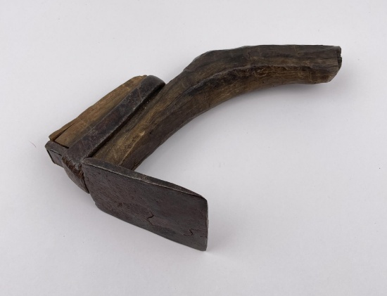 Antique Hand Forged Adze Azuela Carpenters Tool