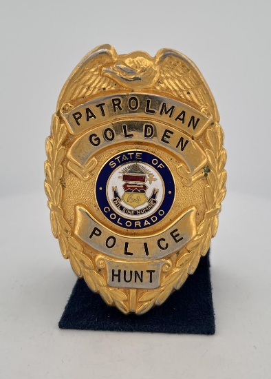 Obsolete Golden Colorado Police Patrolman Badge