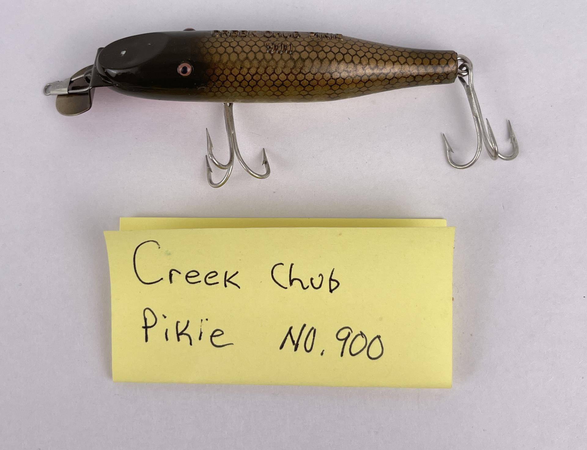 Vintage Creek Chub Injured Minnow Wood Fishing Lure Natural Pikie