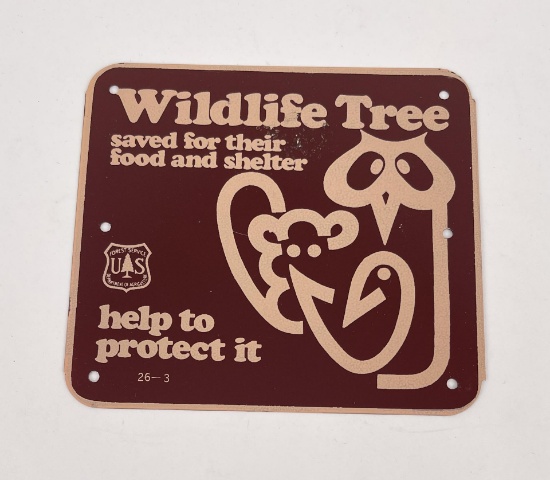 USFS US Forest Service Wildlife Tree Sign