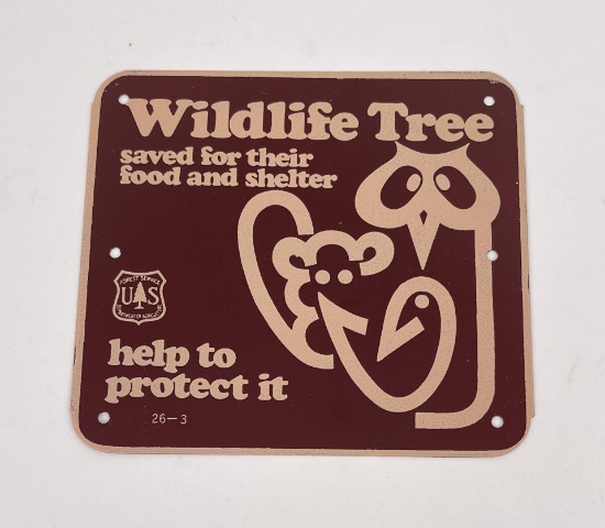USFS US Forest Service Wildlife Tree Sign