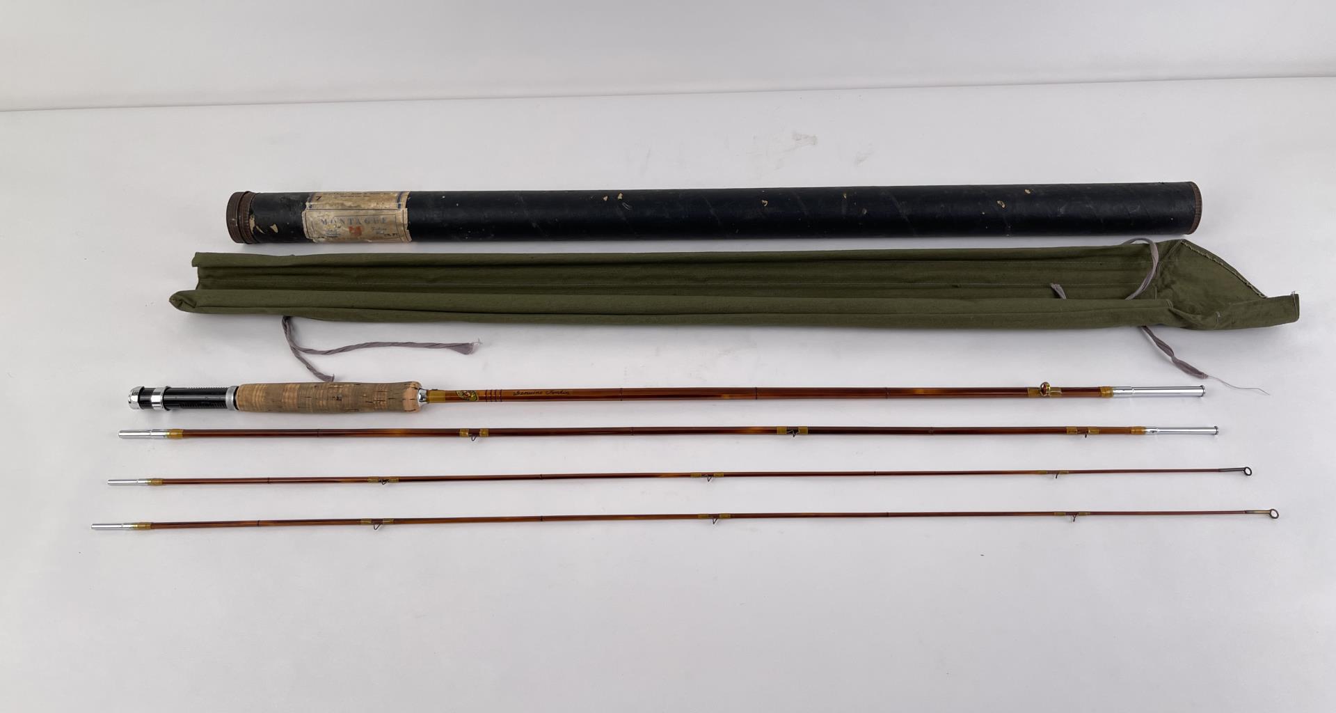 Montague Fly Rod Vtg Montague Split Bamboo Fly ＆Lure Rod
