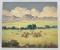 Western Pastoral Oil on Board Painting