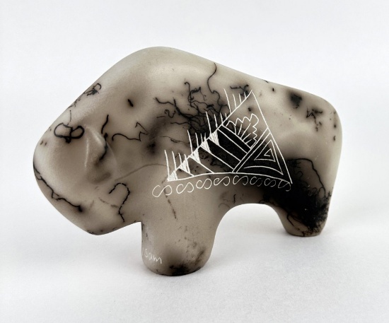 Navajo Horsehair Pottery Buffalo