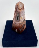 Carnelian Moss Agate Obelisk Tower