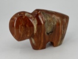 Arizona Rainbow Petrified Wood Buffalo Fetish