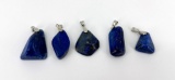 Lapis Lazuli Sterling Silver Necklace Pendants