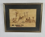 William Standing Montana Watercolor Painting