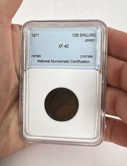 1871 Jersey 1/26 Shilling Coin
