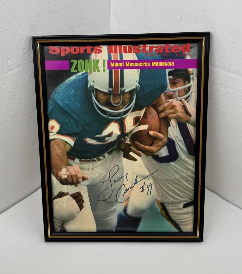 Larry Csonka Miami Dolphins SI Cover Autographed