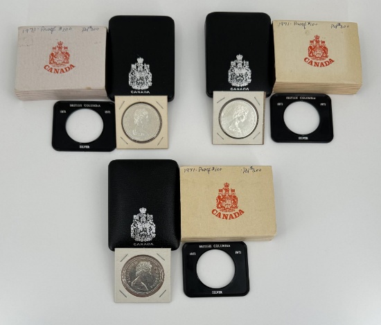 1971 Canadian Silver Dollars British Columbia