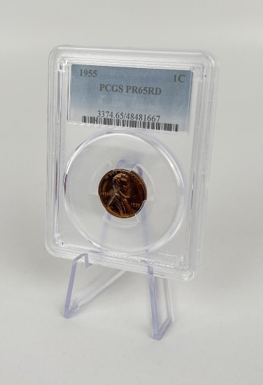 1955 Lincoln Cent PCGS Graded MS65RD