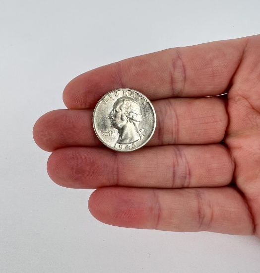 1943 S US Silver Quarter Coin