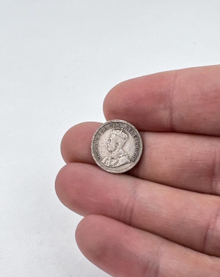 1919 Newfoundland 5 Cents Silver Coin